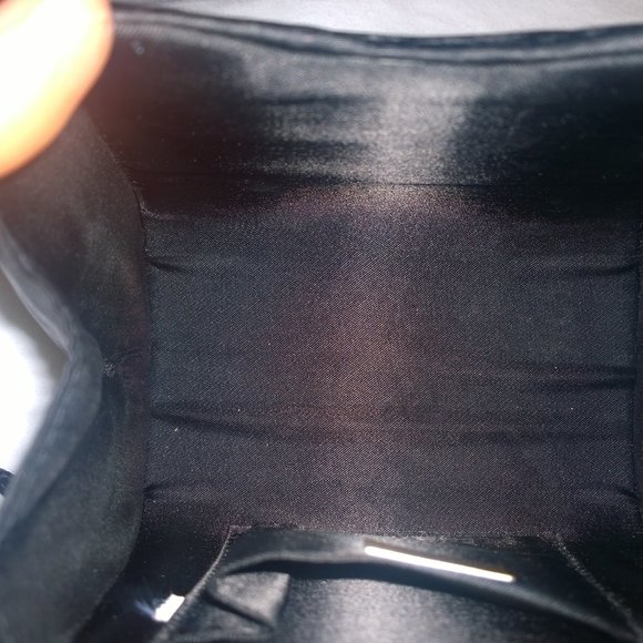 BLACK RHINESTONE EVENING BAG CLUTCH NWOT - Picture 7 of 12